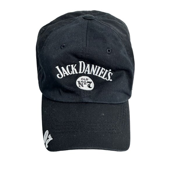 Jack Daniels Old No 7 Branded Whiskey Adjustable Black Cap Hat Embroidered Bill - Picture 1 of 6